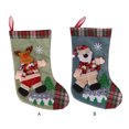 thumbnail image 4 of Billuyoard Medias de Navidad 3D Bear Elk Dancing Doll Calcetines Chimenea Colgante Colgante Gran capacidad Candy Goodie Bag Party Navided Kits de decoración para fiestas Llevar Billuyoard HA068970-02, 4 of 6
