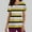 Yellow, variant on Kctiaxy Scrub Tops Summer Casual Short Sleeve Scrub Tops Women Fashionable Striped Printed Graphic V Neck T Shirts with Double Pockets