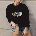 thumbnail image 4 of mihongmao Valentine Tops for Women Round Neck Ladies' Casual Valentine's Day Printed Long Sleeved Round Neck Top/shirt Black M, 4 of 8