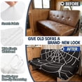 thumbnail image 3 of FUIALDOLG Halloween Camper Jackknife Sofa Cover Featuring Spider Web, Elastic Slipcover Pet Scratch Resistance for RV Owners and Road Trips, 3 of 7