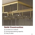 thumbnail image 5 of Wgthhk Wine Glass Rack, Wine Glass Hanger Rack Under Cabinet Stemware Wine Glass Holder Storage Hanger for Bar Kitchen Cabinet (3 Rows) - Gold, 5 of 5