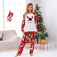 thumbnail image 3 of Yievot Family Christmas Pajamas Matching Sets PJ's Sleepwear Printed Shirts and Plaid Pants Festival Party Sleepwear, 3 of 5