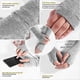 thumbnail image 4 of 5 Pairs Arm Warmers Knitted Thumb Hole for Women, Winter Wrist Long Gloves Fingerless Mittens, 4 of 5