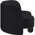 thumbnail image 6 of Meridian Furniture Daphne Black Velvet Loveseat, 6 of 13