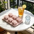 thumbnail image 4 of Leeye Sunflower Ice Cube Tray, Silicone Flower Ice Mold with 6 Cavities for Cocktails, Lemonade, and Party Drinks, BPA-Free, Pink, 7.28×4.53×1.18in, 4 of 5