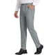 thumbnail image 5 of Pantalones de hombre INSPIRE CHIC de cuadros, corte regular, frente plano, elásticos, a rayas, 38 gris y negro, 5 of 7