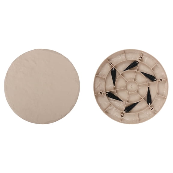Clearance Stone Decor, Tyeign Stepping Stones with Ground Stakes Stepping Stones with Stakes Home Or Garden Step Stones for Outdoor Walkway Or Pavers (Circle Cyan) Deco Stones Beige 2