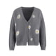 thumbnail image 1 of Sonducket Pelusas Suéter de mujer Patrón de flores de invierno Estampado de manga larga Cuello en V Transpirable Lavable Casual Elegante Suéteres para Prendas para la parte del cuerpo Gris S Sonducket AP012615-06, 1 of 6