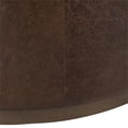 thumbnail image 4 of Pemberly Row Contemporary Leather Round Cocktail Coffee Table Brown, 4 of 6