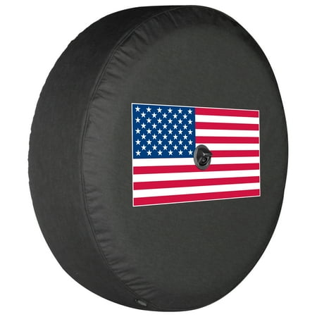 Boomerang - 33" Soft JL Tire Cover for Jeep JL Wrangler (w/ back-up camera) (2018-2020) - Rubicon - American Flag