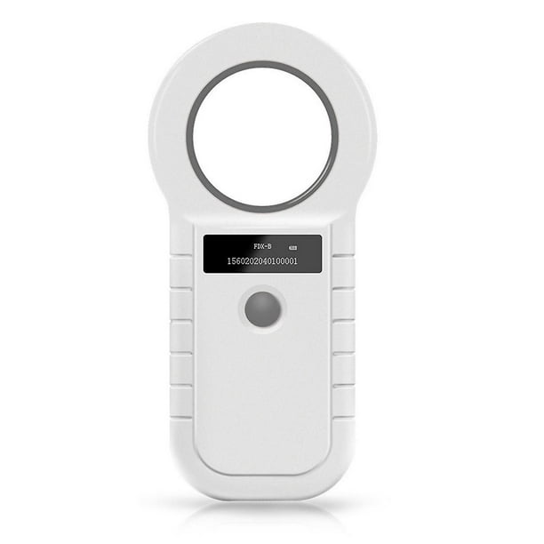 Lector de chip RFID para animales de 134,2 khz, escáner de identificación de mascotas de 15 dígitos, registro de etiquetas Emid-b para vacas, peces, perros, blanco