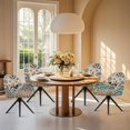 thumbnail image 4 of Whosucclay Boho Mandala Rooster Chicken Print Curved Back Chair Covers with Arms Easy to Install Curved Dining Chair Protector Covers Spandex Office Chair Slipcovers for Kitchen, Party, Banquet, 4 of 7