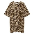 thumbnail image 3 of Leopard Print Sleepshirts For Sleeping Travels Loose Sleepdress Pajama Dress Soft Nightdress Sleepwear, 3 of 7