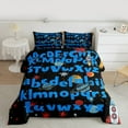 thumbnail image 2 of Feelyou Outer Space Planet Full Size Comforter Sets, Cartoon Rosket Print Bedding Comforter Set, Teens Boys Girls Kids Reversible Bedding Sets, Super Cozy Room Decor, 3-Piece, 2 of 8