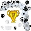 One opening 81/105 Pieces Football Party Ornaments World Games Celebration Cake Topper Banner Decoration Scene Supply Sequins Balloon Set
