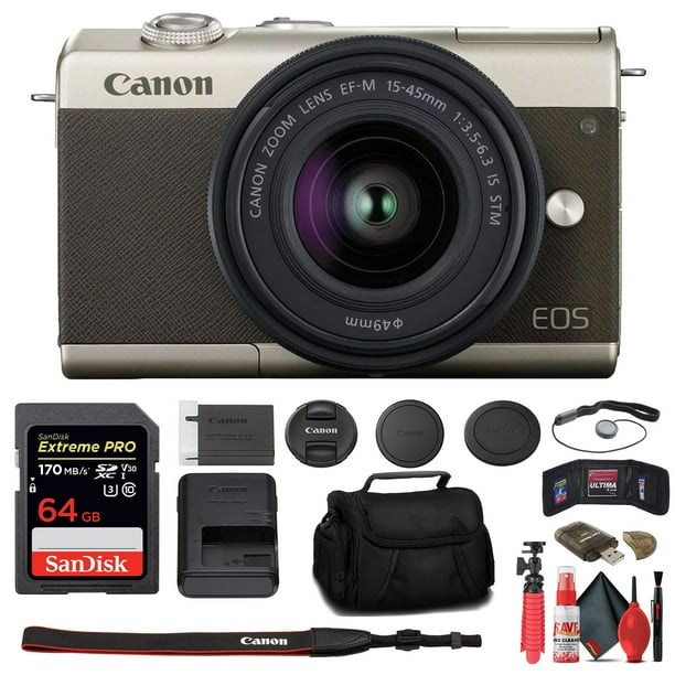 Canon EOS M200 Mirrorless Camera with 15-45mm Lens (Limited Gold