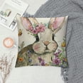 thumbnail image 2 of PHYHOO  Pink Throw Pillow Covers, Easter Eggs Bunny Spring Cushion Case for Sofa Couch, 2 of 5