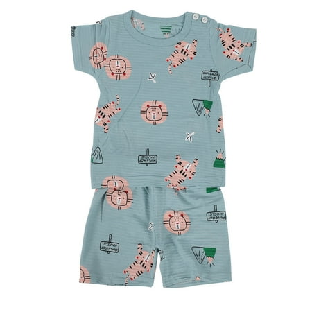 

Baby Summer Clothes Set Baby Shorts Outfit Cotton For Birthdays For Toddler For Daily Life For Infant Jungle Animals 80cm