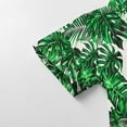 thumbnail image 4 of Auroural Boys Button Down Shirts Short Sleeve Toddler Kids Boys Girl Fashion Hawaiian Style Shirt Print Short Sleeves Casual Uniform Shirt With Pocket Green 14 Years, 4 of 8
