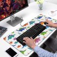 thumbnail image 2 of Long Mouse Pads for Desk,Bright Colored Dinosaur and Leaf Pattern Desk Mats on Top Of Desks, Desk Mouse Pad Extra Large with 3mm Non-Slip Base and Stitched Edge for Gaming,Office,Work,Home 31.5"x15.7", 2 of 6