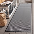 thumbnail image 2 of SAFAVIEH Terrace Gina Geometric Indoor/Outdoor Runner Rug, Black/White, 2'3" x 8', 2 of 11