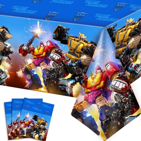 Transformers Birthday Party Supplies, 3Pcs Transformers Tablecloths - Suitable for Boys Transformers Party Decorations, Transformers Birthday Party Decorations etc. Transformers Themed Party Supplies