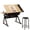 Natural Brown, variant on Height Adjustable Drafting Table 0°-75° Tilt with Stool, 38.6" Artist Drawing Desk w/ 2 Storage Drawers & Shelf for Home Office Art Craft