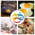 thumbnail image 6 of FENGGUIQU Nonstick Egg Rings Cooking Egg Molds Blue 1 Set, 6 of 6