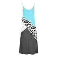 thumbnail image 5 of Lenago Robe Maxi Grande Taille pour Femmes Mode à Bretelles Col en V Sans Manches à Rayures Imprimées Ajustée Plage Longue Robe Été Robes de Plage en Liquidation, 5 of 5