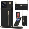 thumbnail image 1 of For Iphone 14 Pro Max Cross-Body Zipper Square Phone Case With Holder (Black),iPhone 16, 1 of 6