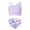 Lavender&White Flowers, variant on CHICTRY Girls 2-Piece Swimsuit Crop Top with Bikini Briefs Bathing Suit Beach Wear Black&Purple 10