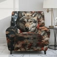 thumbnail image 2 of Yuyamidu Camo Reclining Chair Covers 4 Pieces Hunting Wolf Recliner Sofa Slipcovers with Pocket Easy to Install Recliner Couch Covers for Living Room Soft Furniture Protector, 2 of 8