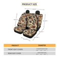thumbnail image 7 of HUISEFOR 4 Pcs Camo Duck Car Seat Covers Full Set Comfortable Soft Elastic, All‑Season Protection, Cars Accessories, Front and Back Seat Covers Protectors, Fit for Most Cars SUVs, 7 of 7