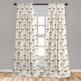 thumbnail image 2 of Geometric Window Curtains, Minimalist Digital Drawn Triangle Shapes Contemporary Soft Colors, Lightweight Decor 2-Panel Set with Rod Pocket, Pair of - 28"x95", Almond Pastel Brown White, by Ambesonne, 2 of 3
