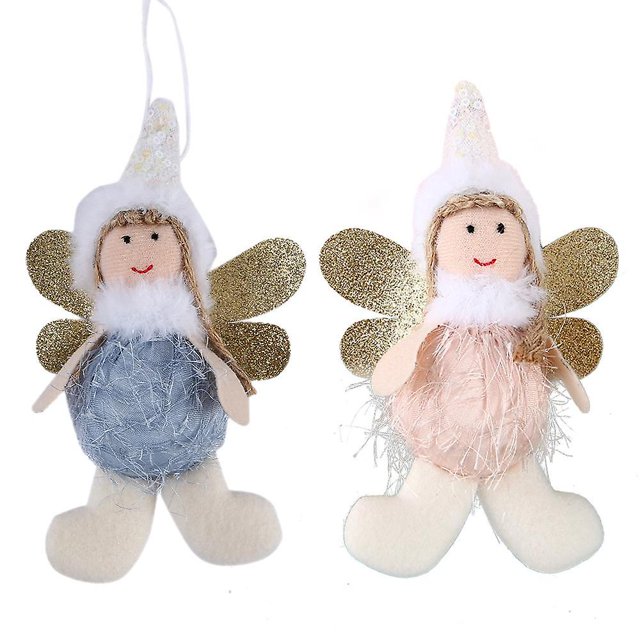 Decoración navideña, adornos colgantes para árbol de muñecas de ángel, manualidades navideñas, decoraciones de elfos