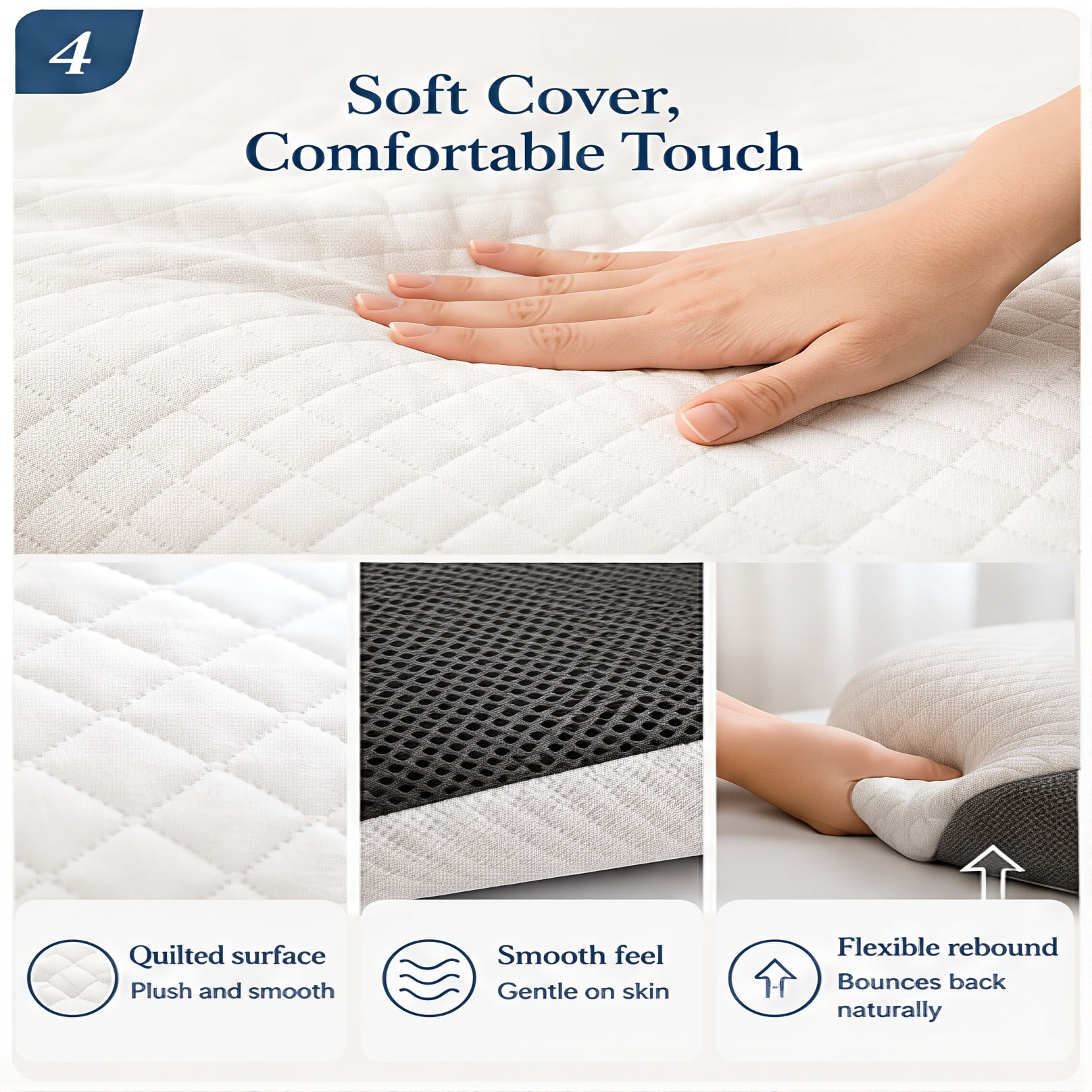 Doreve Cloudfaser Pillow, Doreve Cloudfaser Pro Pillow, Ergonomic Butterfly Support Structure with Aligned Comfort Design, Breathable Constant-Temperature Material, Ideal for Desk Work Use