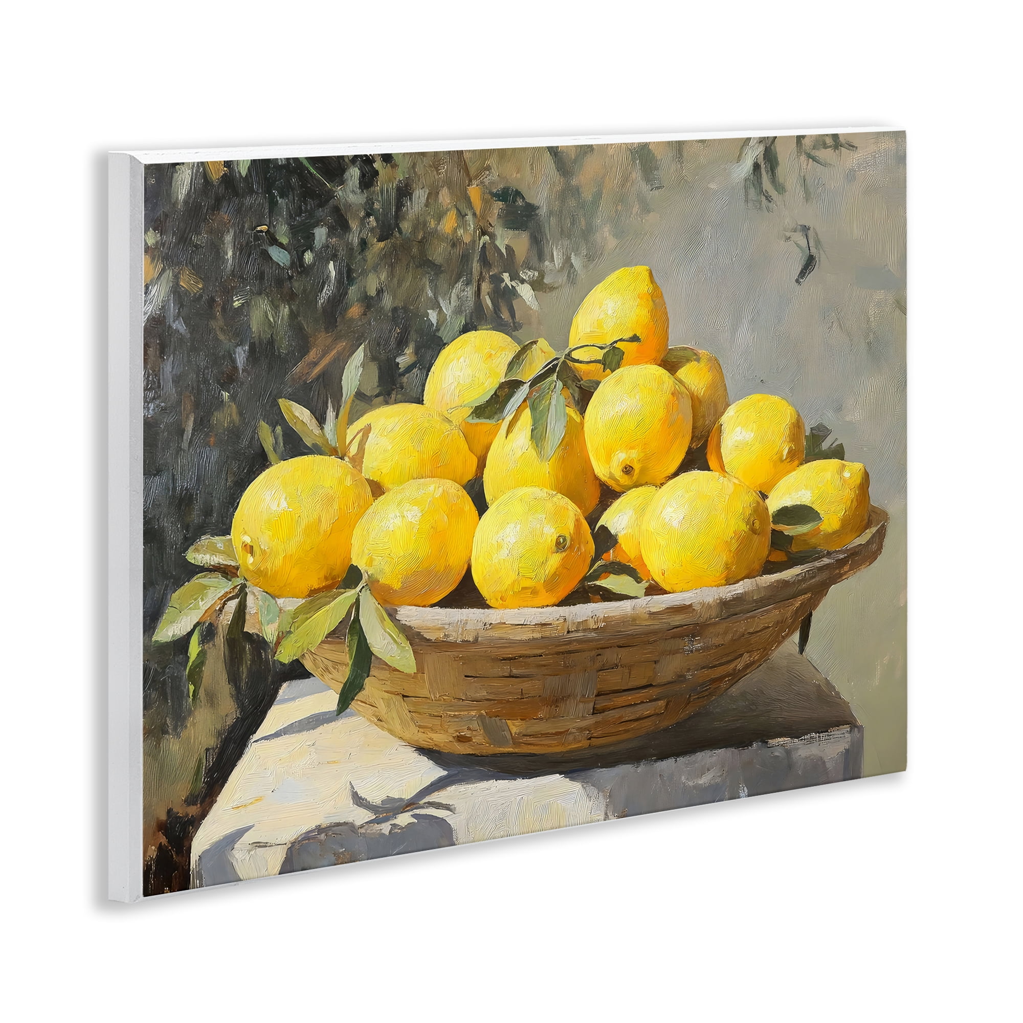 Stupell Industries Basket of Lemons in Sunlight Wall Plaque Art, design by Creative Studio