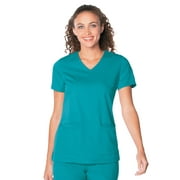 Urbane Ultimate Rounded V-Neck Scrub Top for Women: Contemporary Slim Fit, Luxe Soft Stretch Fabric, Medical Scrubs 9063