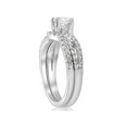thumbnail image 2 of 1ct Infinity Diamond Engagement Wedding Ring Set 14K White Gold, 2 of 4