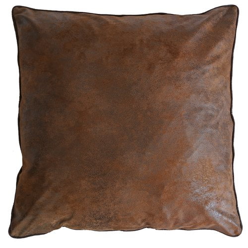 Carstens Wyoming Faux Leather Oversized Euro Pillow Cover 27" x 27