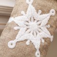 thumbnail image 4 of Recién llegado Calcetines navideños con copos de nieve bordados tridimensionales Adornos navideños Calcetines Decoración de regalo-Un tipo de celosía Calcetines tridimensionales co, 4 of 13