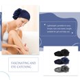 thumbnail image 2 of Shisuyan Elastic Turban Stretch Caps Navy Blue 3Pcs, 2 of 9