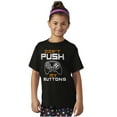 thumbnail image 3 of Dont Push Buttons Video Gamer Crewneck T Shirts Boy Girl Teen Brisco Brands L, 3 of 6