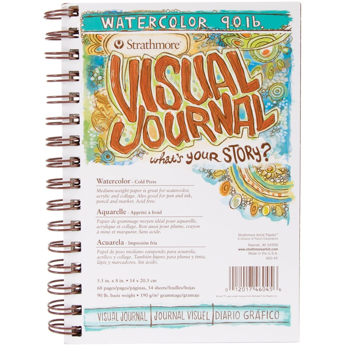 Art Supplies Reviews and Manga Cartoon Sketching: First impression of the  Strathmore 140 lb Watercolor Visual Journal