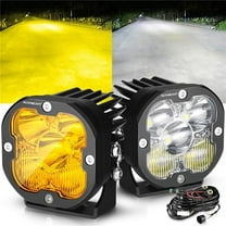 Auxbeam ZD000819 XP-ULTRA Series 3 Inch 80W Combo Beam LED Pods Amber&White Offroad Lights