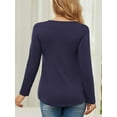 thumbnail image 2 of Yawrut Ladies Maternity ruffled Pleated Stretch Slim Comfortable long sleeve top, 2 of 6