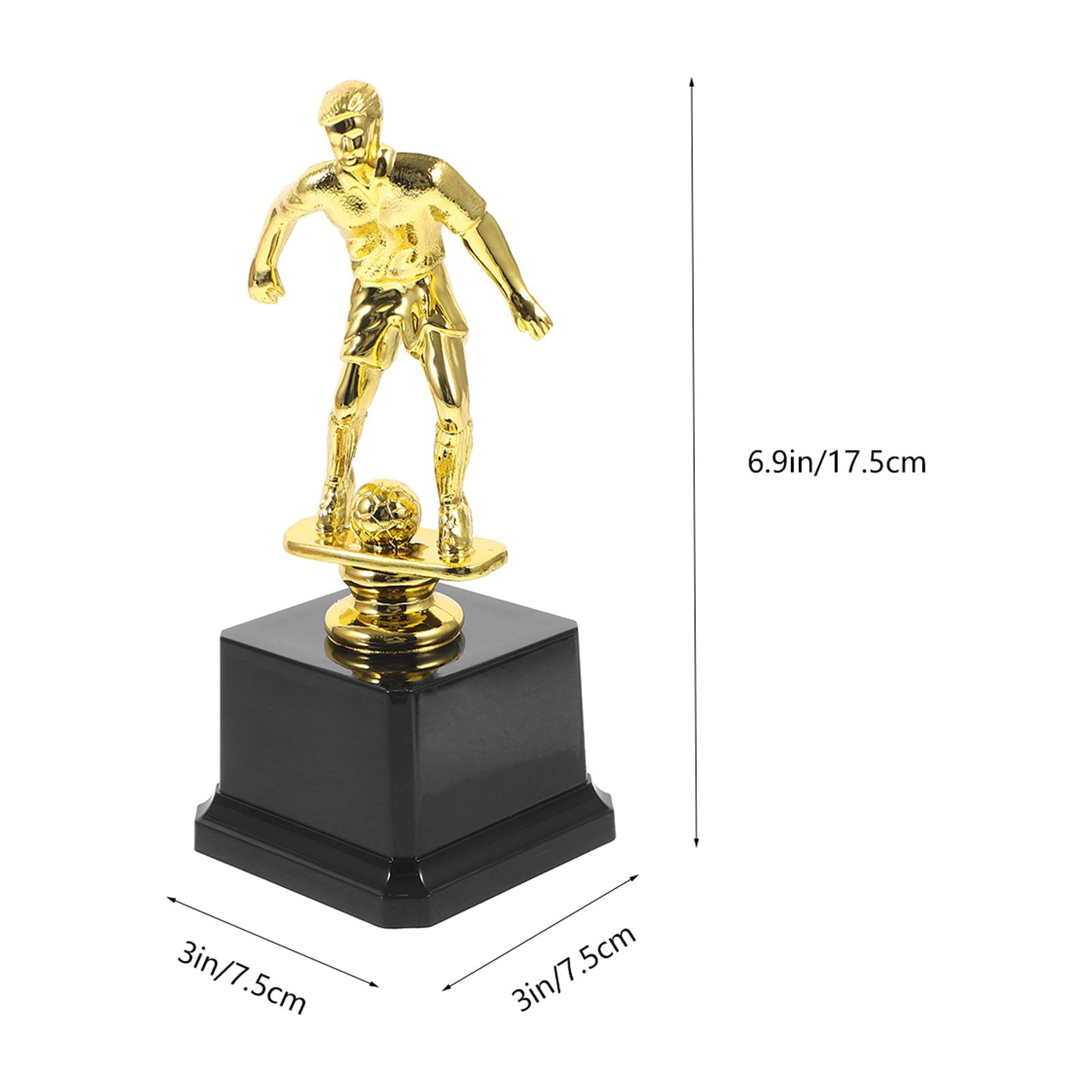 LABSERRON 1Pcs Soccer Ball Shape Plastic Award Trophy for School Events and Competitions 11.8x3x3in