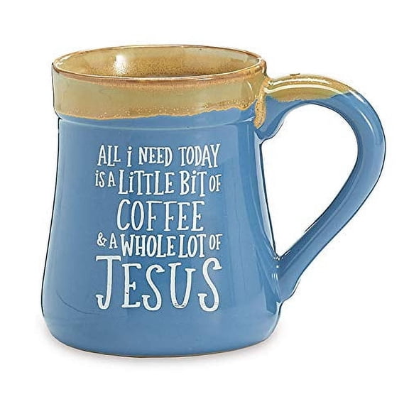 Burton and Burton 9735498 A Little Coffee a Lot of Jesus Porcelain Mug, 18 Ounce