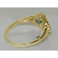 thumbnail image 6 of British Made 9k Yellow Gold Natural Blue Topaz Womens Cluster Ring - Size 5.75, 6 of 6