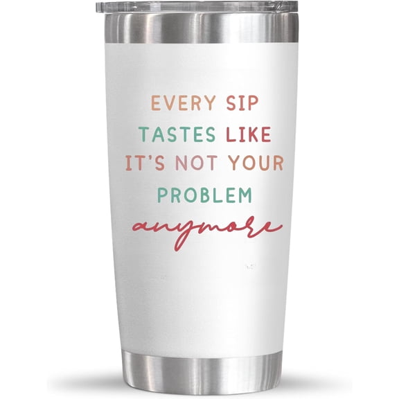 Funny Gift for Coworkers- 20 Oz Stainless Steel Tumbler-Coworker Going Away, Goodbye, Farewell, Leaving Gifts for Women, Men